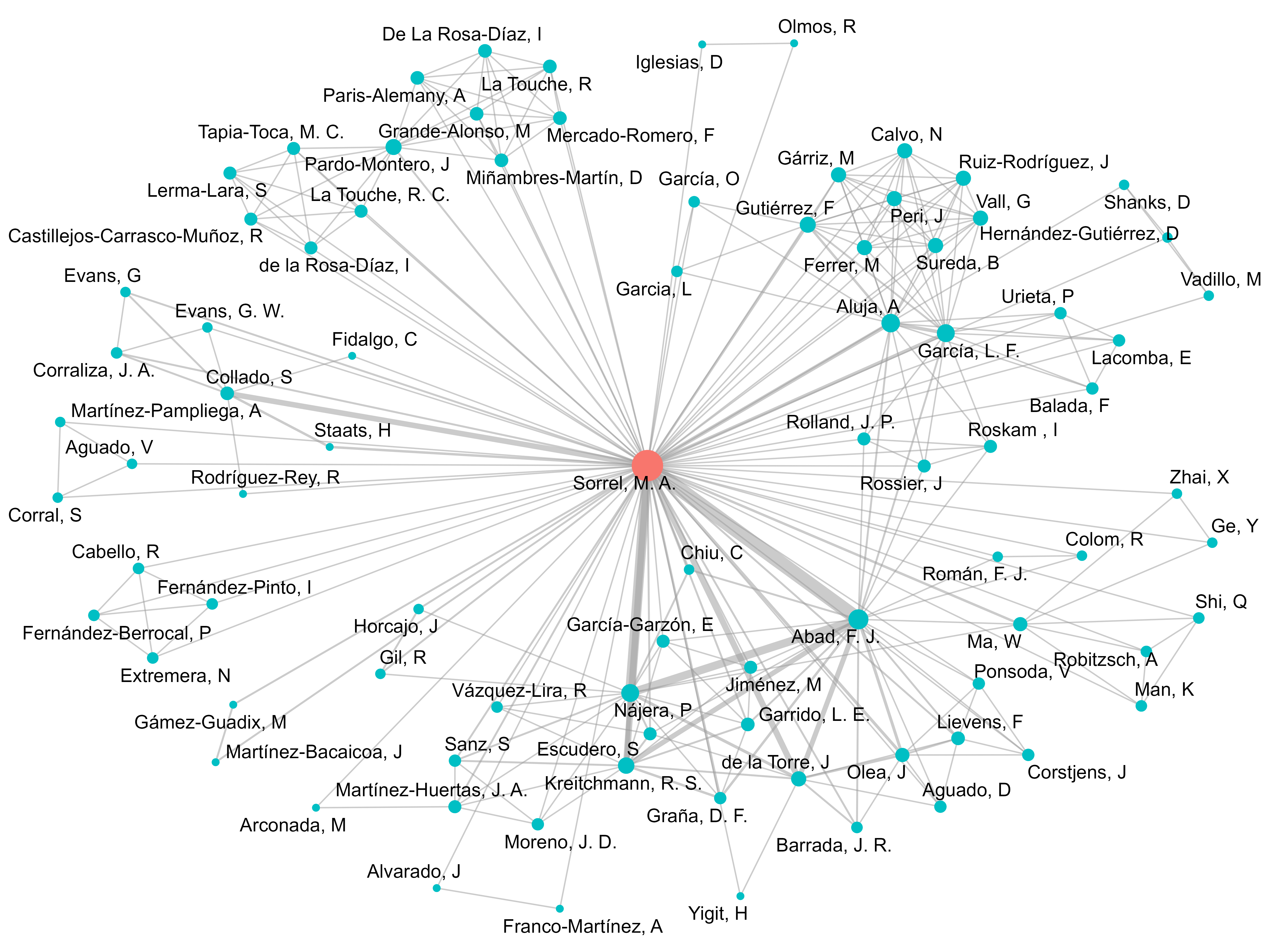 Network of collaborators